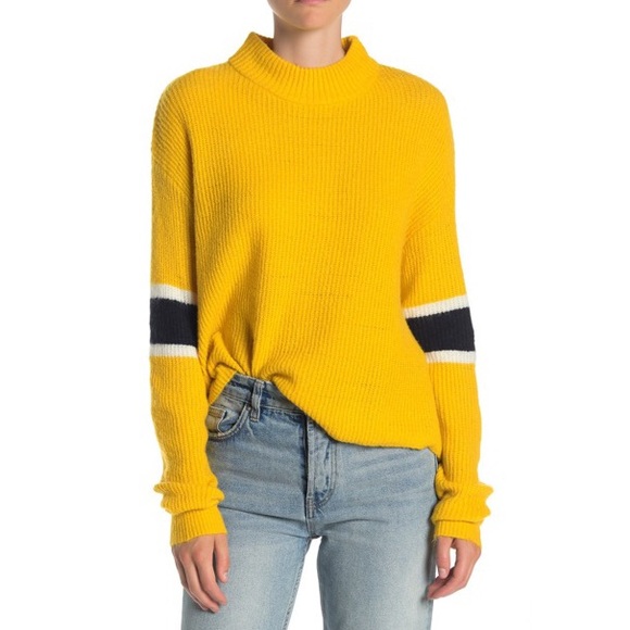 John + Jenn Sweaters - NWT John & Jenn Varsity Mock Neck Pullover Sweater